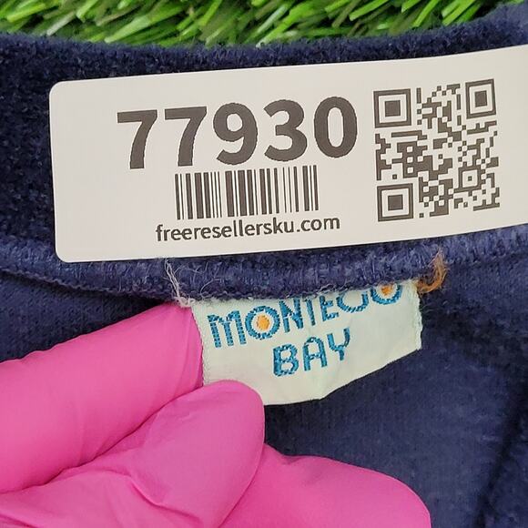 Vintage 80s Velour Sweater Womens S/M 18x23 Cropped - Picture 7 of 10